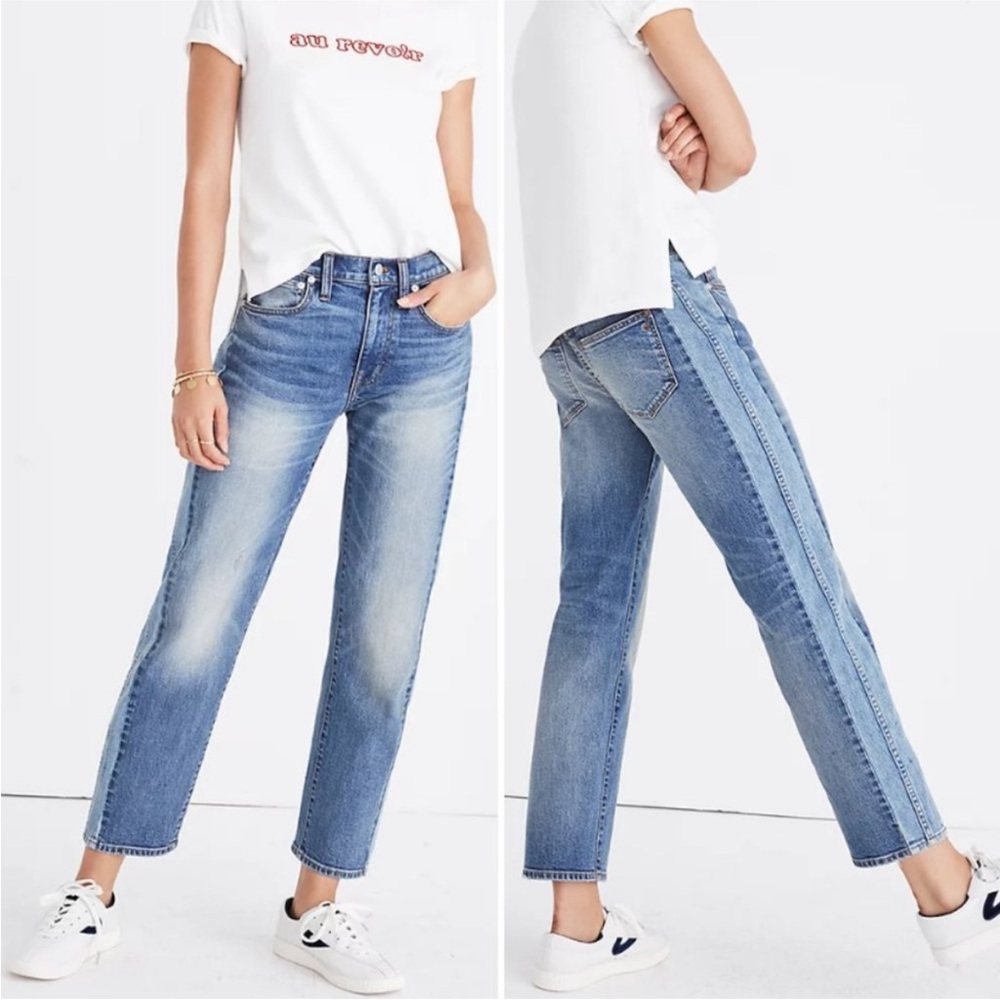 Madewell Cruiser Straight Crop Jean Pieced Edition in Abilene Wash Women's 27